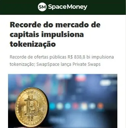 SpaceMoney: Recorde do mercado de capitais impulsiona tokenização