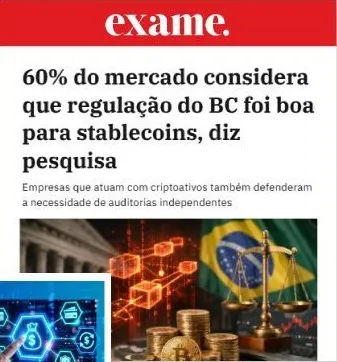 Exame: 60% do mercado considera que regulação do BC foi boa para stablecoins, diz pesquisa