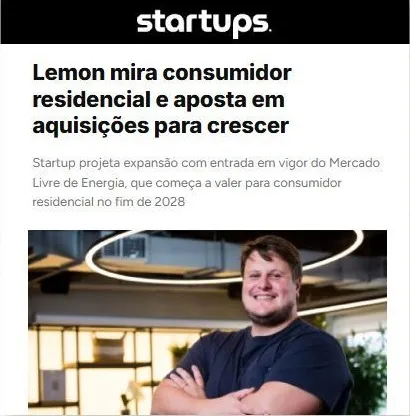 Startups: Lemon mira consumidor residencial e aposta em aquisições para crescer