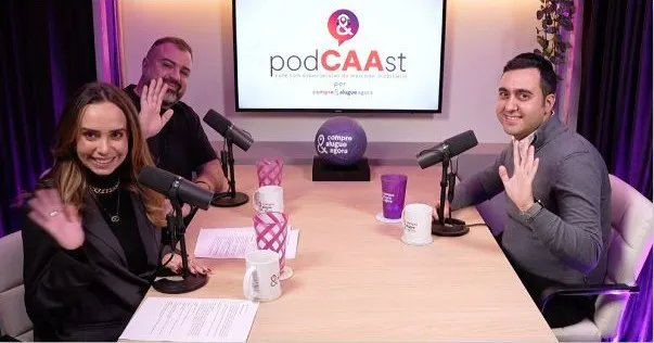 Gravação do podCAAst com porta-vozes de clientes